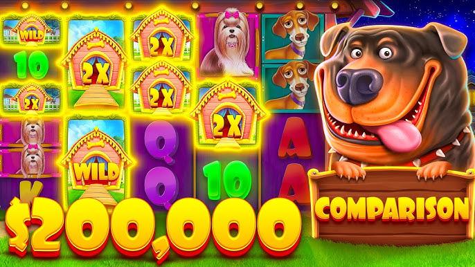 Множители липких Wild в бонусной игре The Dog House