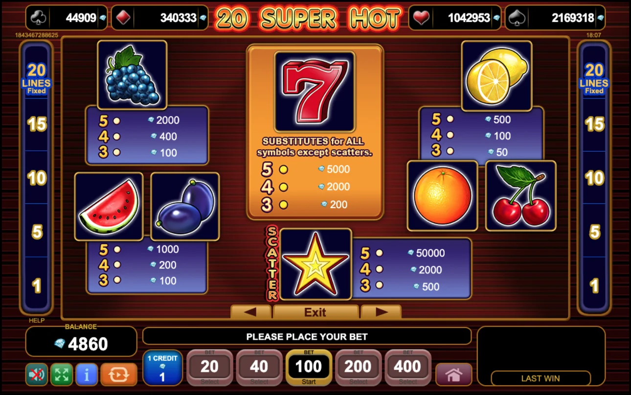 Скриншот игрового процесса в 20 Super Hot