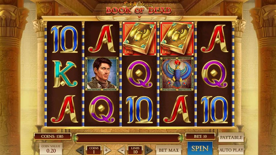 Book of Dead слот на платформе Pokerdom с египетской тематикой