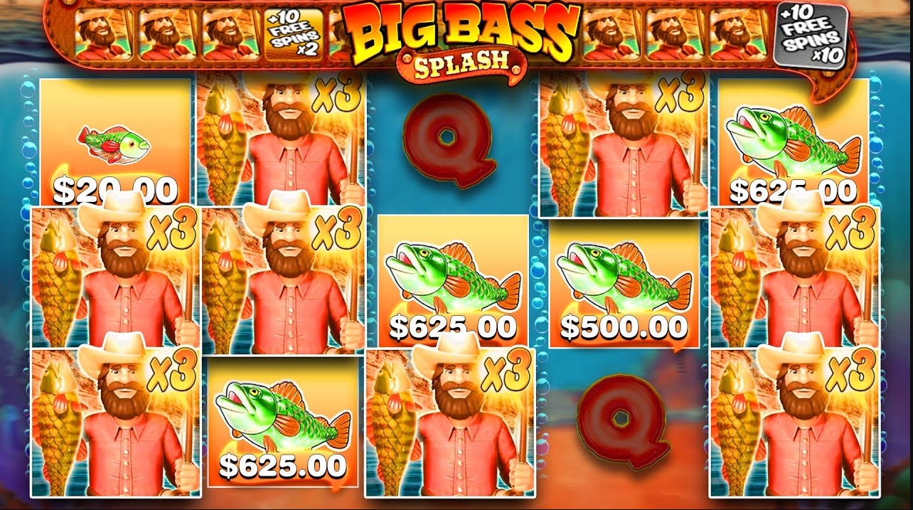 Pragmatic Play’дан Big Bass Bonanza слотининг ўйин экрани