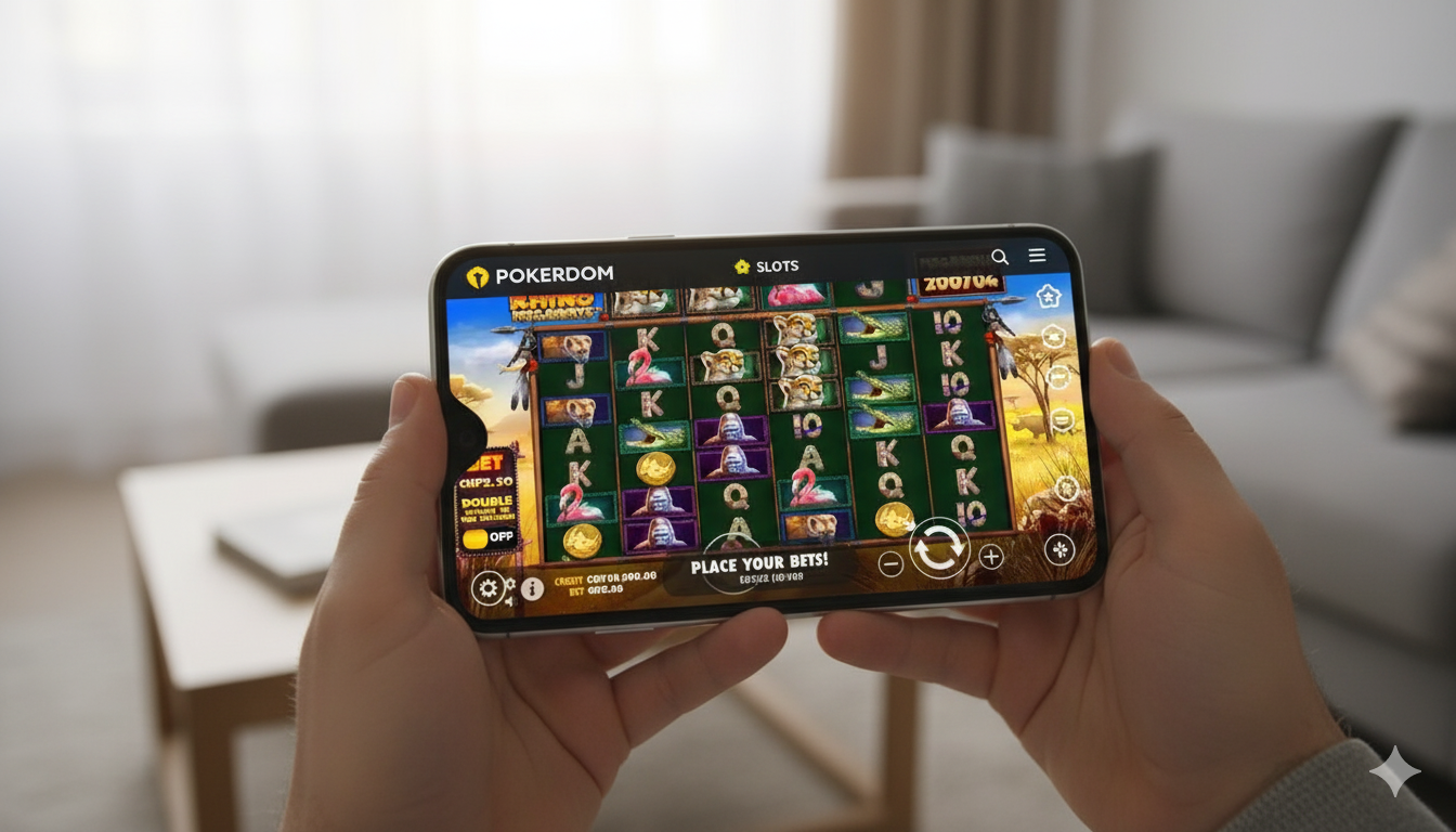 Слотларни ўйнаш учун Pokerdom казиносининг мобил версияси