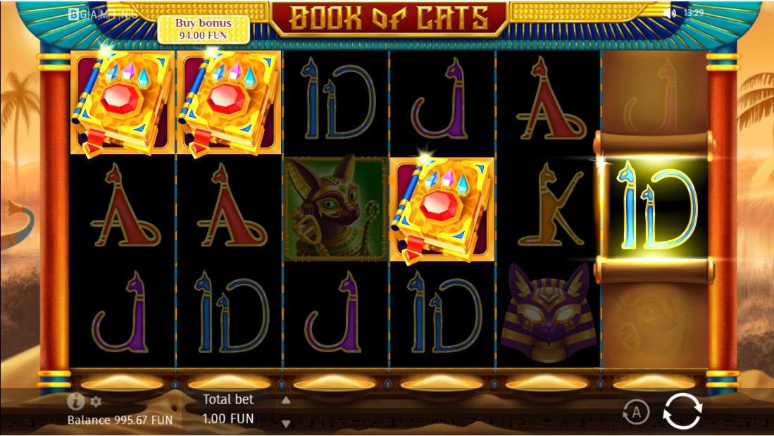Бонусный раунд фриспинов в Book of Cats Megaways